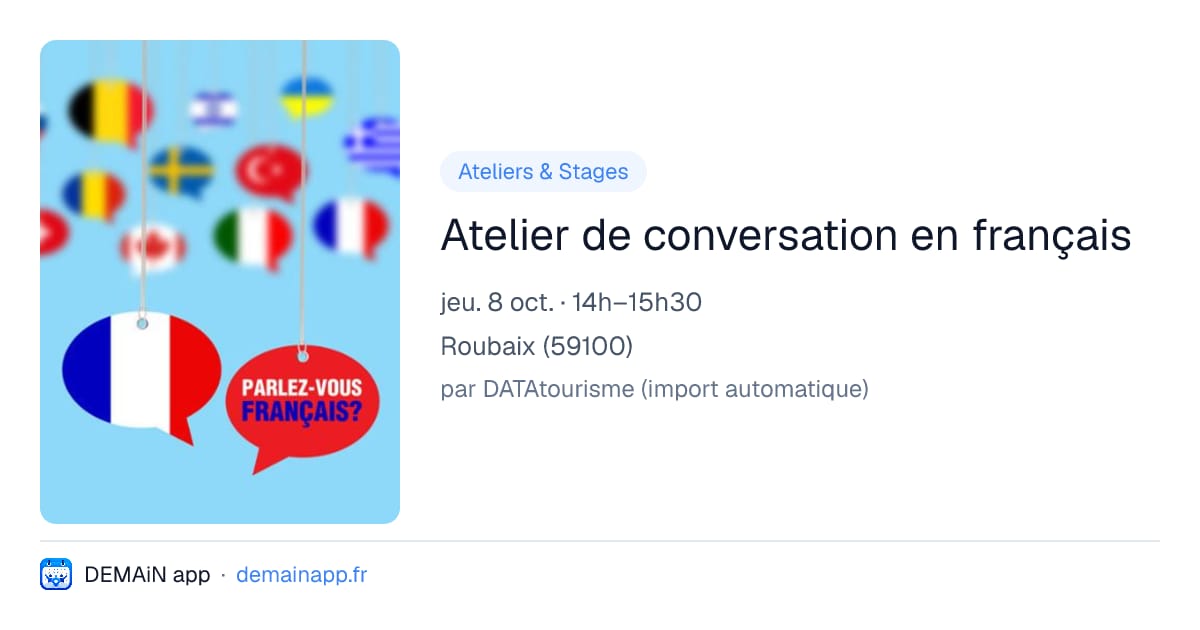Atelier de conversation en français — Roubaix