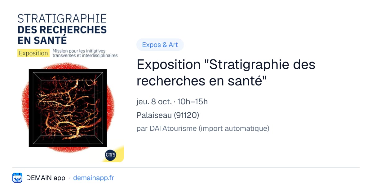 Exposition "Stratigraphie des recherches en santé" — Palaiseau