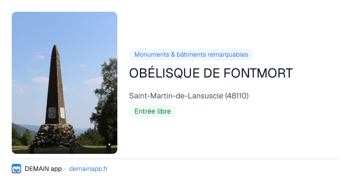 OBÉLISQUE DE FONTMORT — Saint-Martin-de-Lansuscle