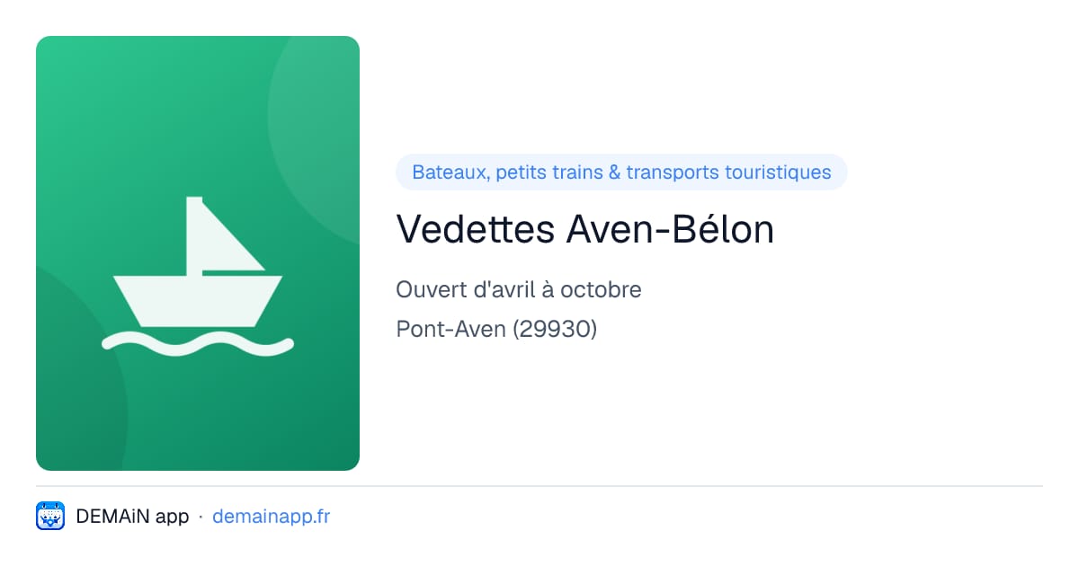 Vedettes Aven-Bélon — Pont-Aven