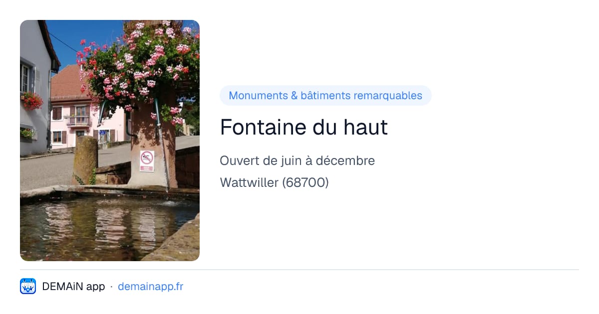Fontaine du haut — Wattwiller
