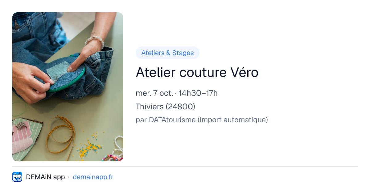 Atelier couture Véro — Thiviers