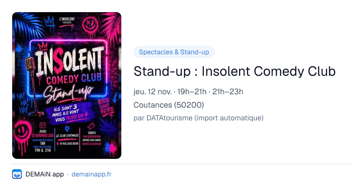 Stand-up : Insolent Comedy Club — Coutances