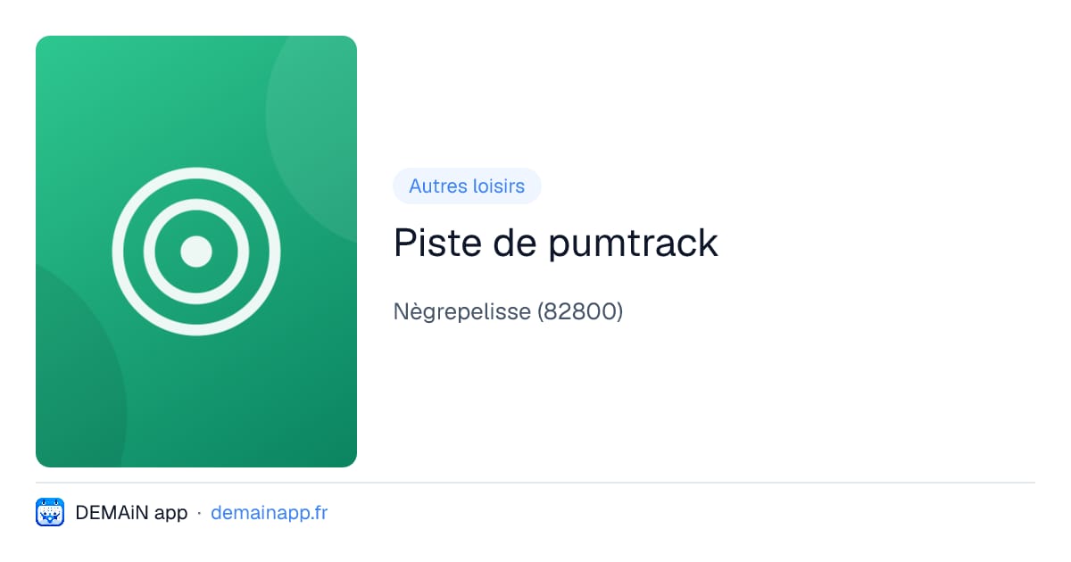 Piste de pumtrack — Nègrepelisse