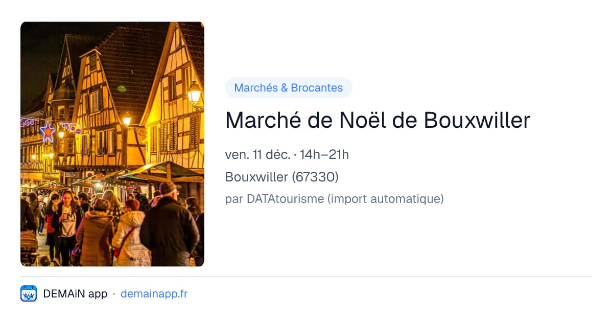 Marché de Noël de Bouxwiller — Bouxwiller