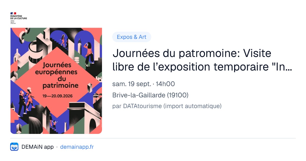 Journées du patromoine: Visite libre de l’exposition temporaire "Incise" (Chapelle Saint Libéral) — Brive-la-Gaillarde