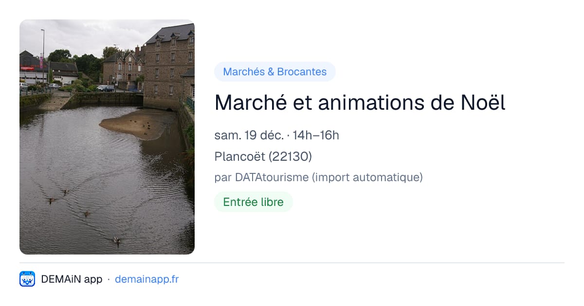 Marché et animations de Noël — Plancoët