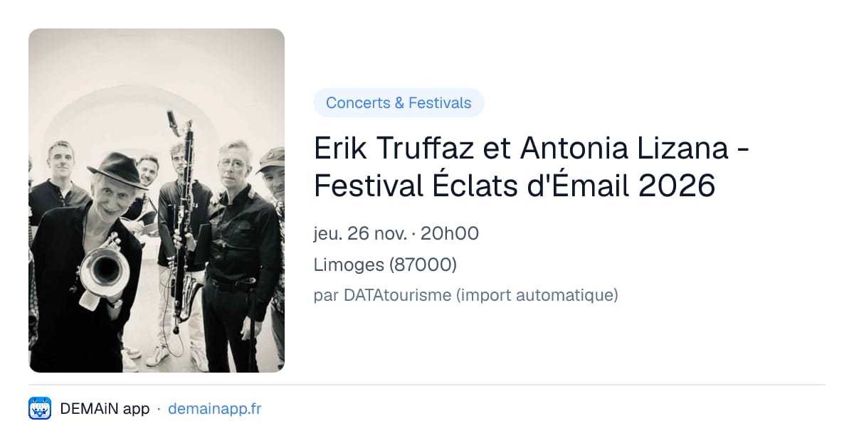 Erik Truffaz et Antonia Lizana - Festival Éclats d'Émail 2026 — Limoges