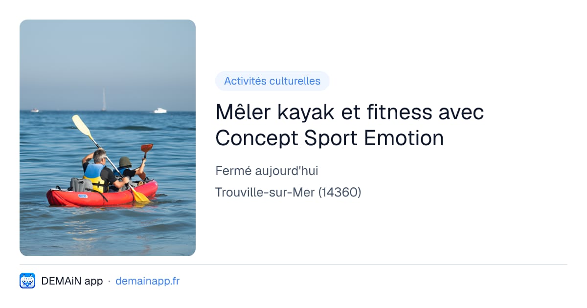 Mêler kayak et fitness avec Concept Sport Emotion — Trouville-sur-Mer