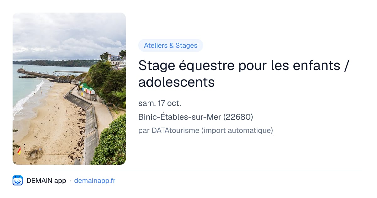 Stage équestre pour les enfants / adolescents — Binic-Étables-sur-Mer