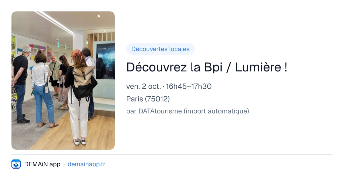 Découvrez la Bpi / Lumière ! — Paris