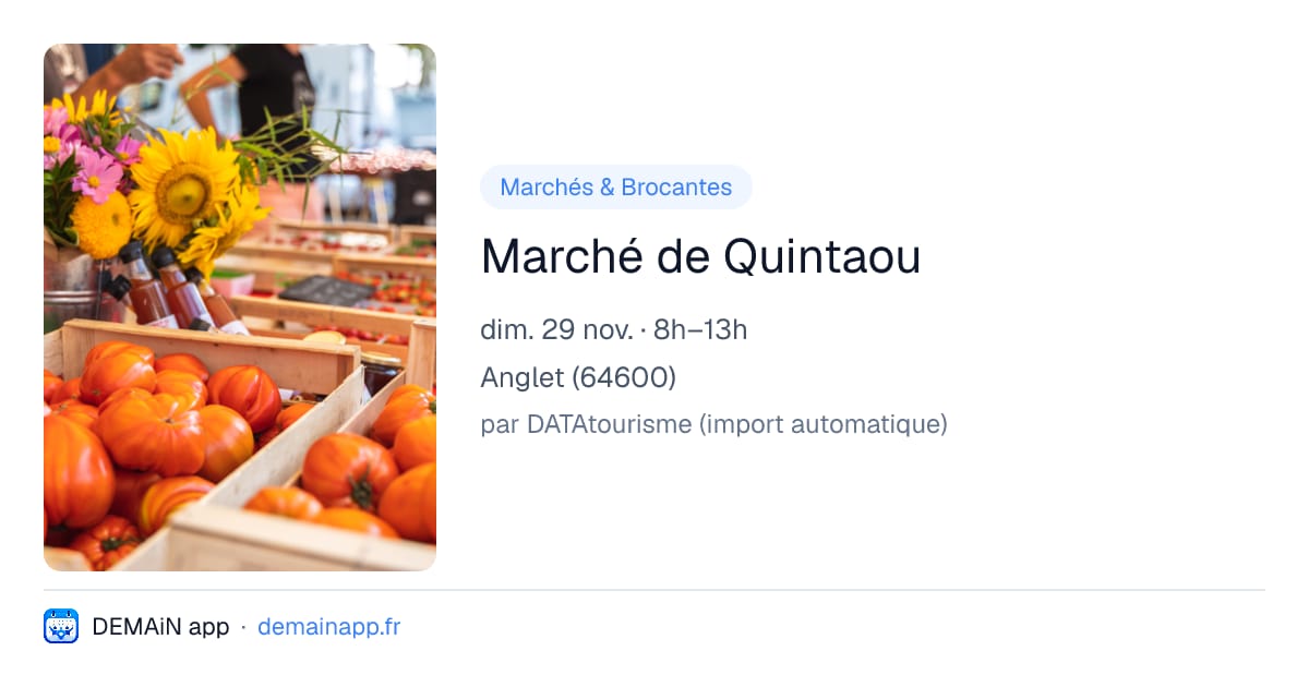 Marché de Quintaou — Anglet