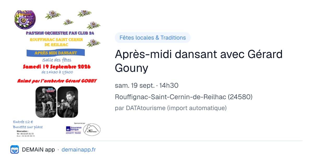 Après-midi dansant avec Gérard Gouny — Rouffignac-Saint-Cernin-de-Reilhac