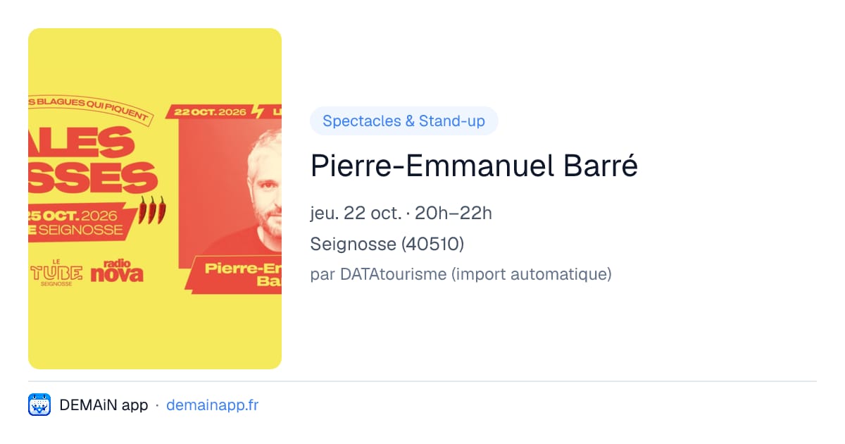 Pierre-Emmanuel Barré — Seignosse