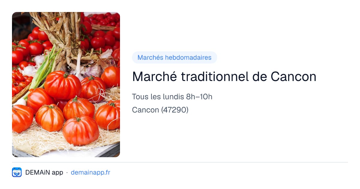 Marché traditionnel de Cancon — Cancon