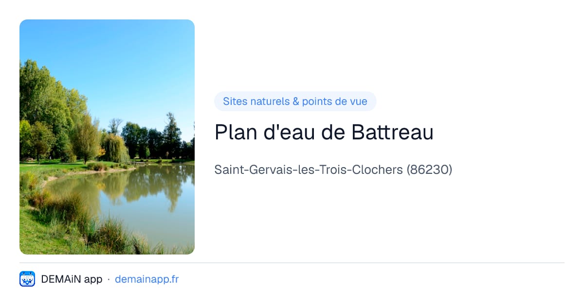 Plan d'eau de Battreau — Saint-Gervais-les-Trois-Clochers