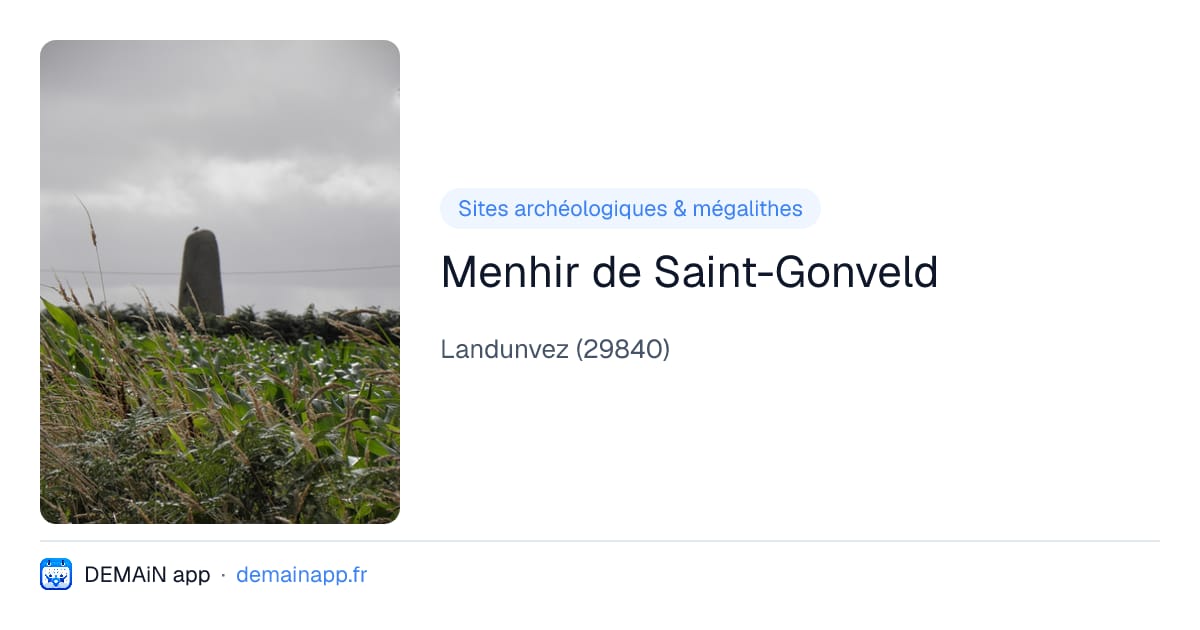 Menhir de Saint-Gonveld — Landunvez
