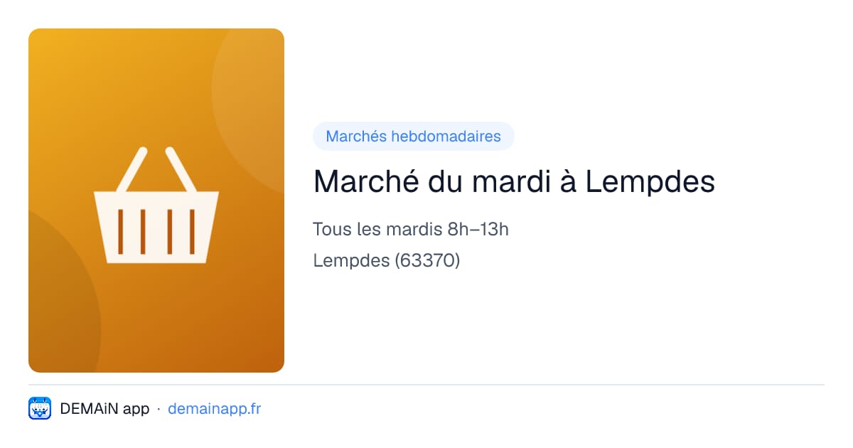 Marché du mardi à Lempdes — Lempdes