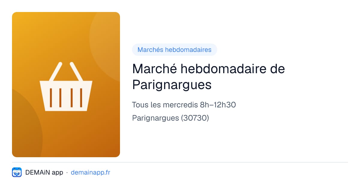 Marché hebdomadaire de Parignargues — Parignargues
