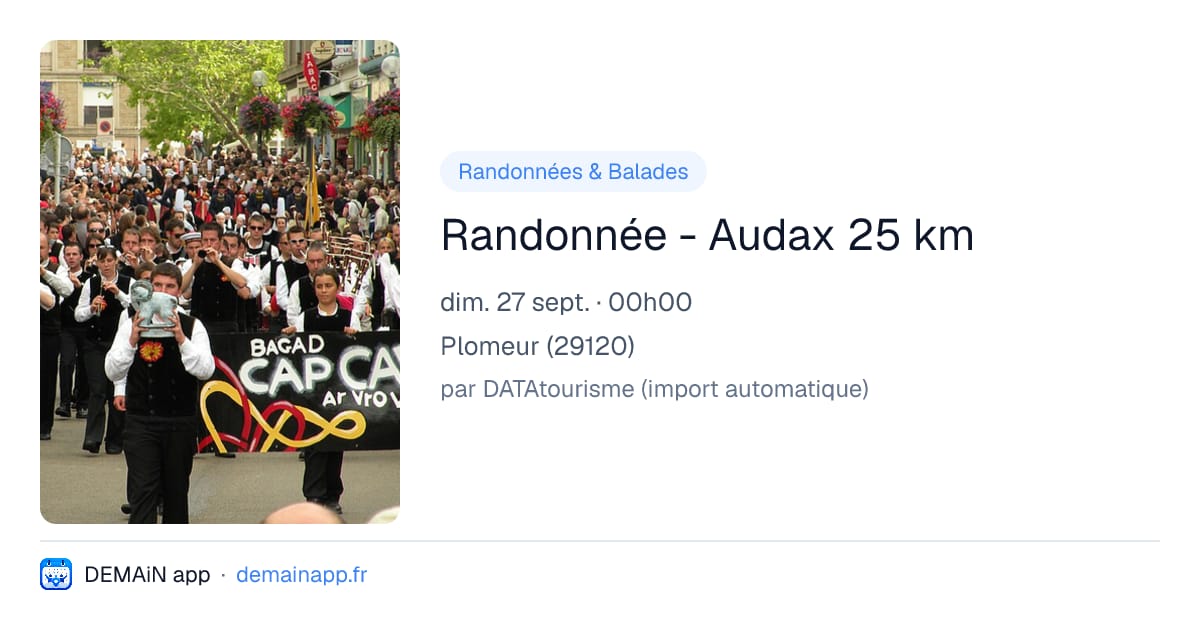 Randonnée - Audax 25 km — Plomeur