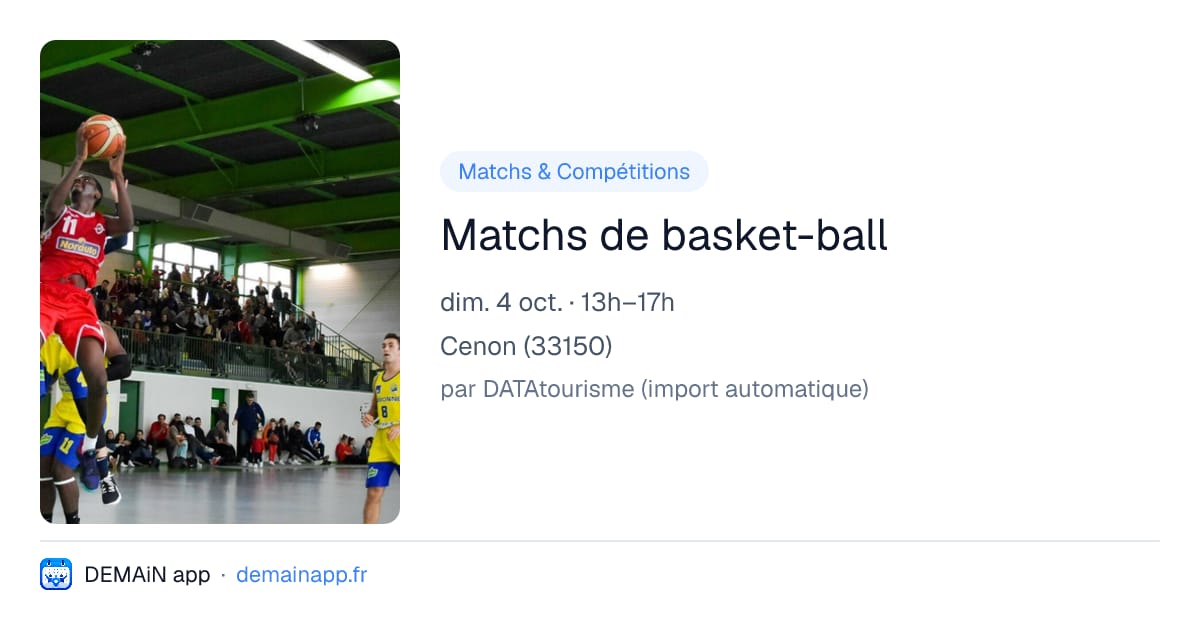 Matchs de basket-ball — Cenon