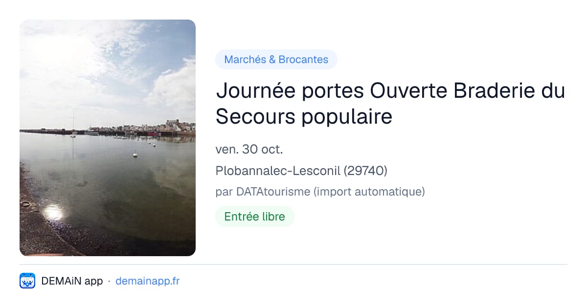 Journée portes Ouverte Braderie du Secours populaire — Plobannalec-Lesconil