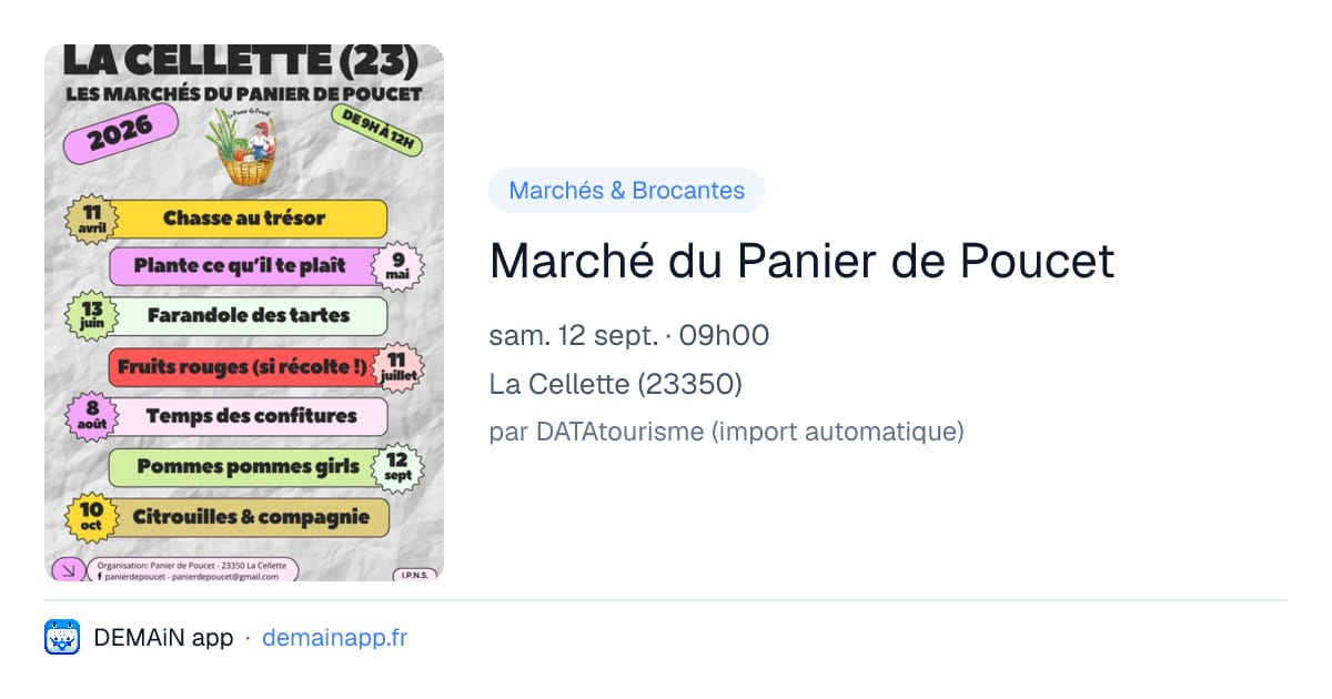 Marché du Panier de Poucet — La Cellette