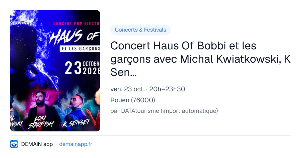 Concert Haus Of Bobbi et les garçons avec Michal Kwiatkowski, K Sensei, Loki Starfish et Lolla Wesh à Rouen au Fury défendu — Rouen