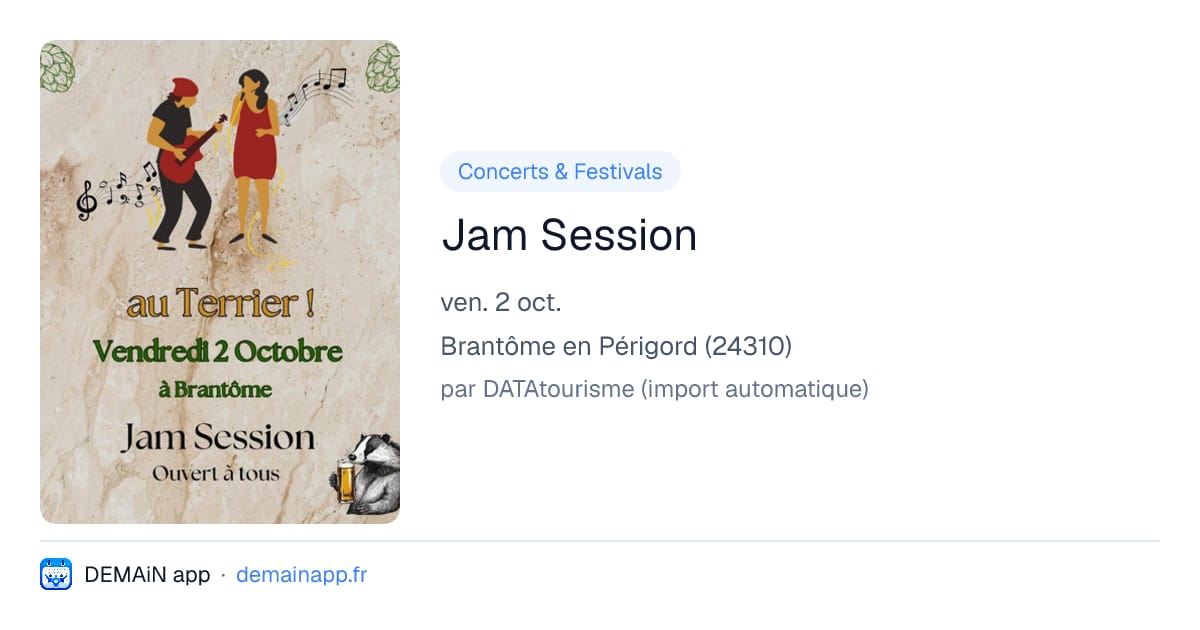 Jam Session — Brantôme en Périgord