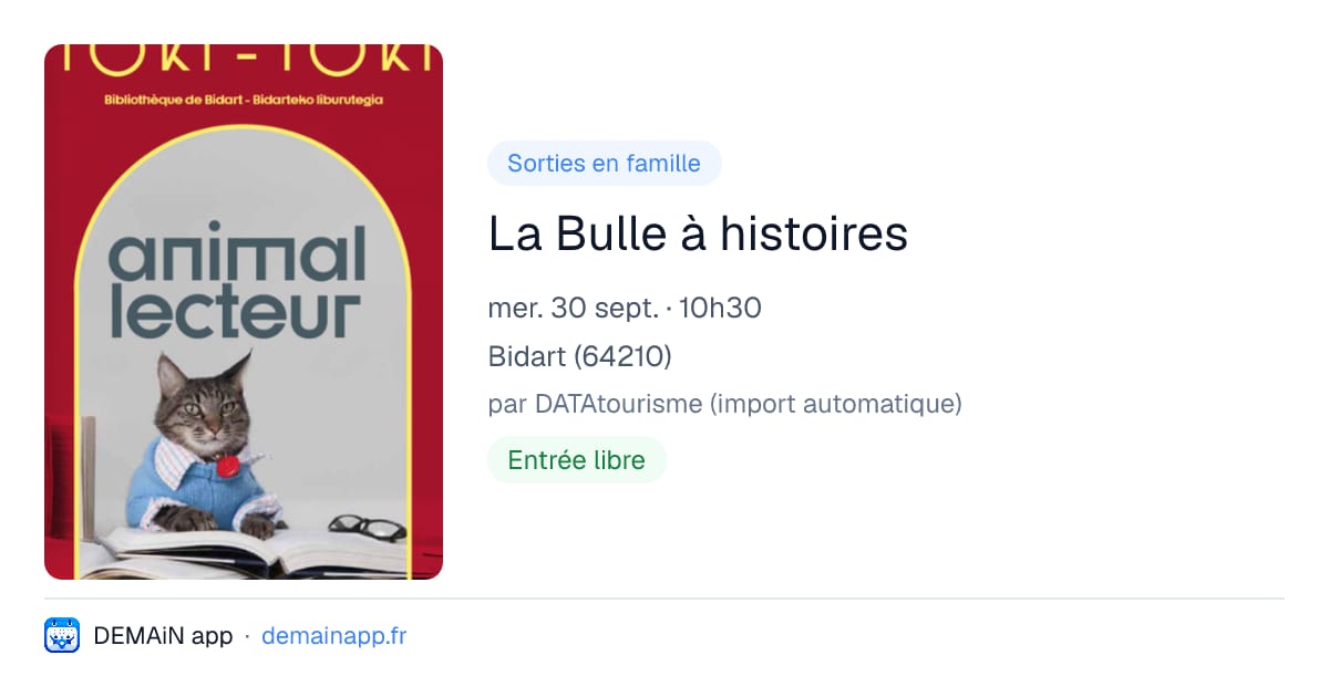 La Bulle à histoires — Bidart