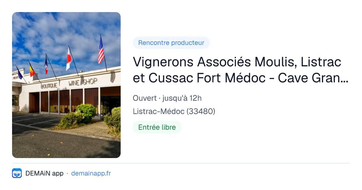 Vignerons Associés Moulis, Listrac et Cussac Fort Médoc - Cave Grand Listrac — Listrac-Médoc