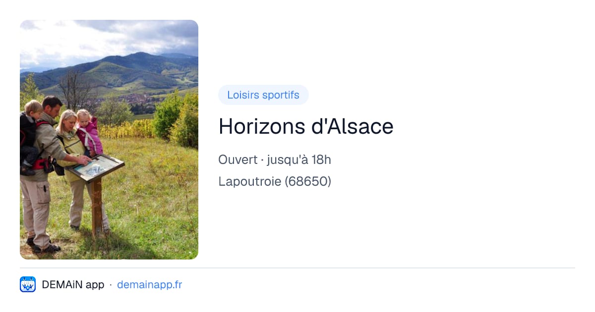 Horizons d'Alsace — Lapoutroie