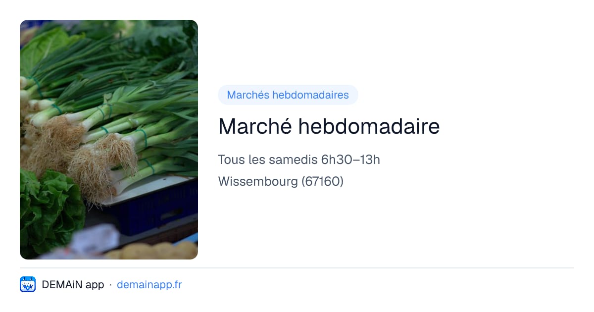 Marché hebdomadaire — Wissembourg