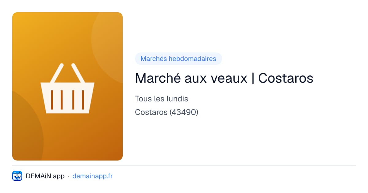Marché aux veaux | Costaros — Costaros