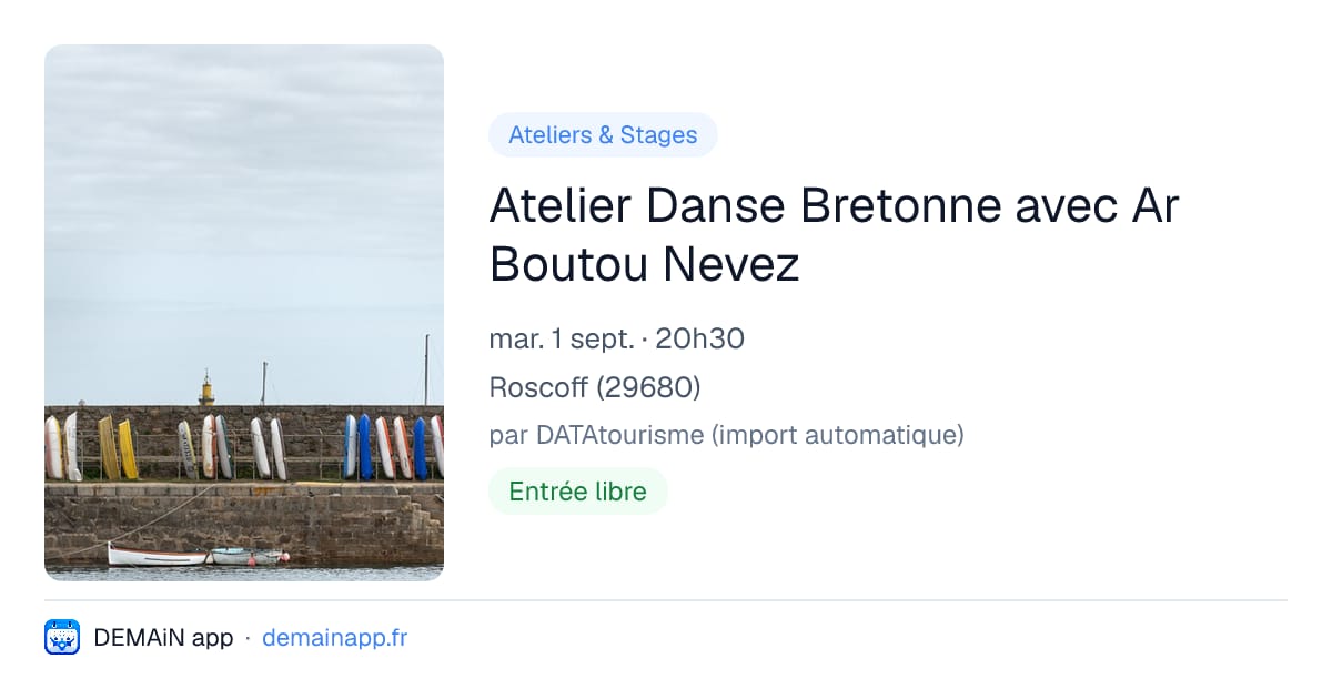 Atelier Danse Bretonne avec Ar Boutou Nevez — Roscoff
