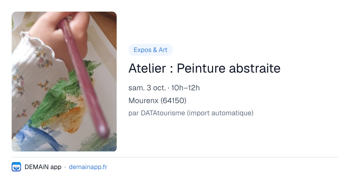Atelier : Peinture abstraite — Mourenx