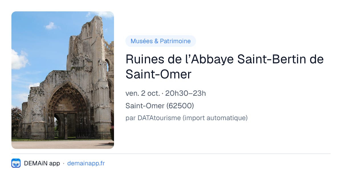 Ruines de l’Abbaye Saint-Bertin de Saint-Omer — Saint-Omer