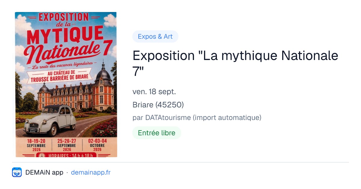 Exposition "La mythique Nationale 7" — Briare