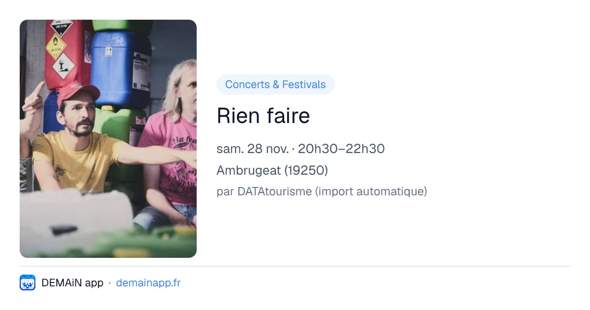 Rien faire — Ambrugeat