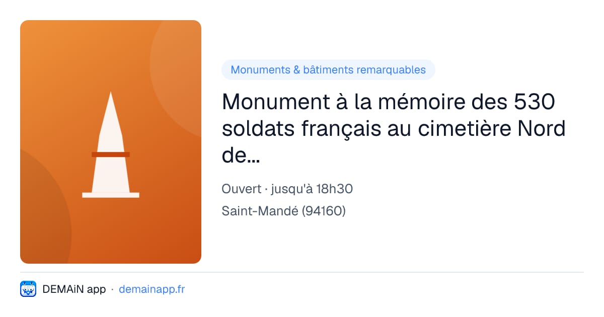 Monument à la mémoire des 530 soldats français au cimetière Nord de Saint-Mandé — Saint-Mandé