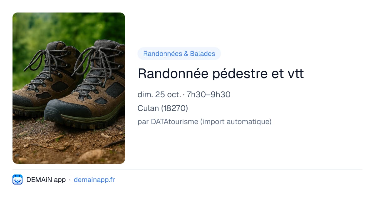 Randonnée pédestre et vtt — Culan