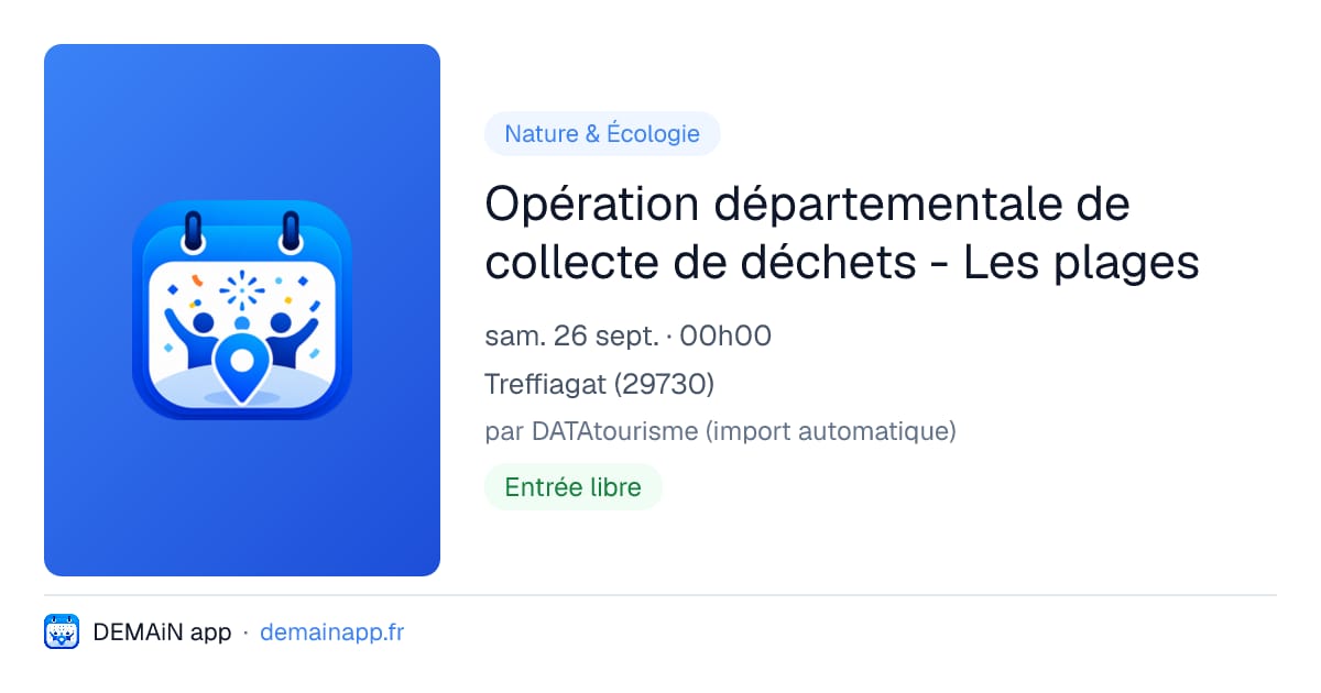 Opération départementale de collecte de déchets - Les plages — Treffiagat