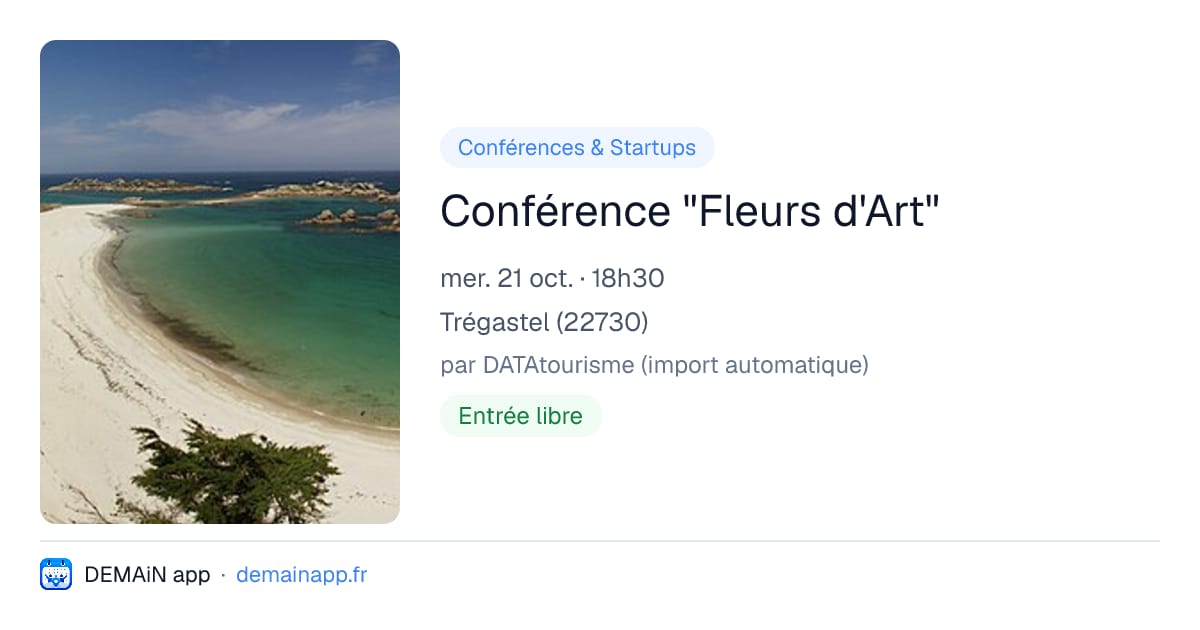 Conférence "Fleurs d'Art" — Trégastel