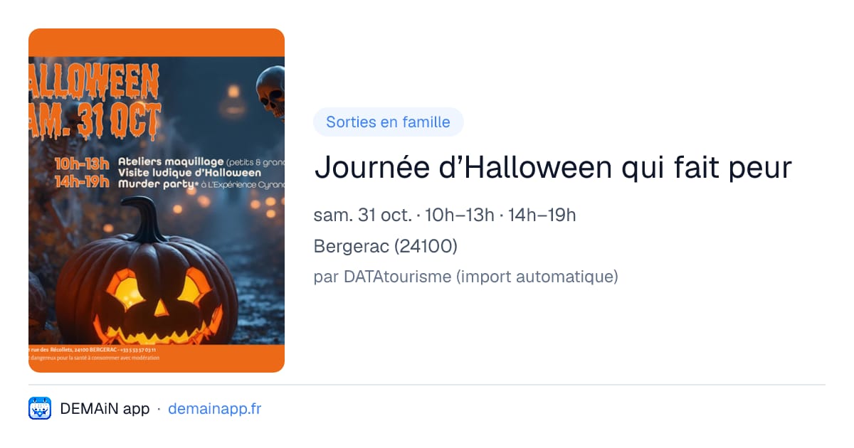 Journée d’Halloween qui fait peur — Bergerac