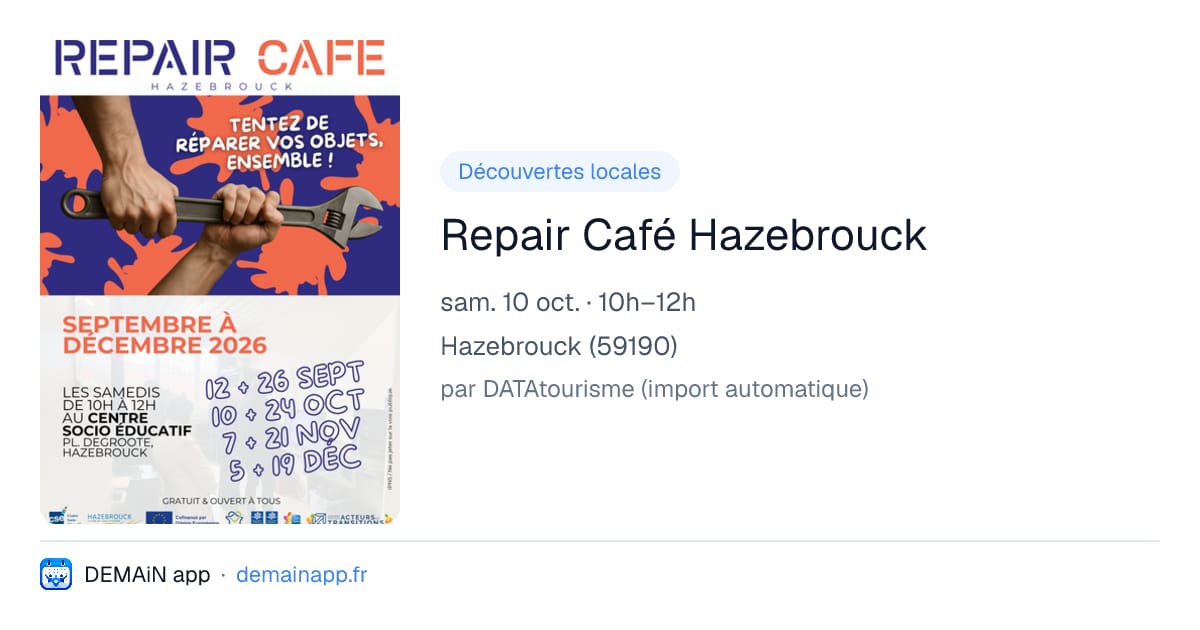 Repair Café Hazebrouck — Hazebrouck