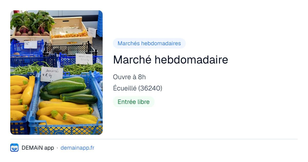 Marché hebdomadaire — Écueillé