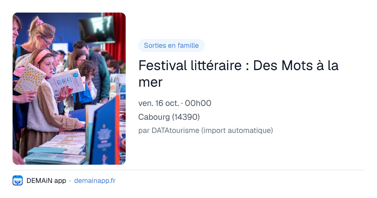 Festival littéraire : Des Mots à la mer — Cabourg