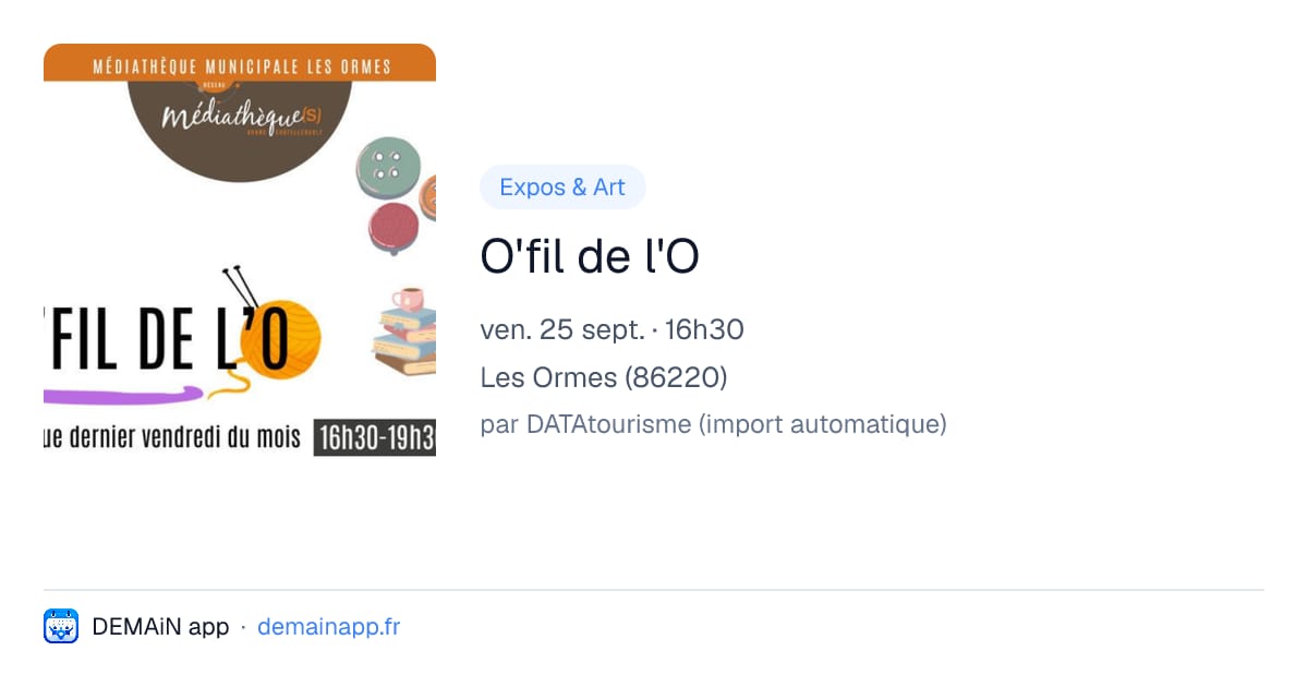 O'fil de l'O — Les Ormes