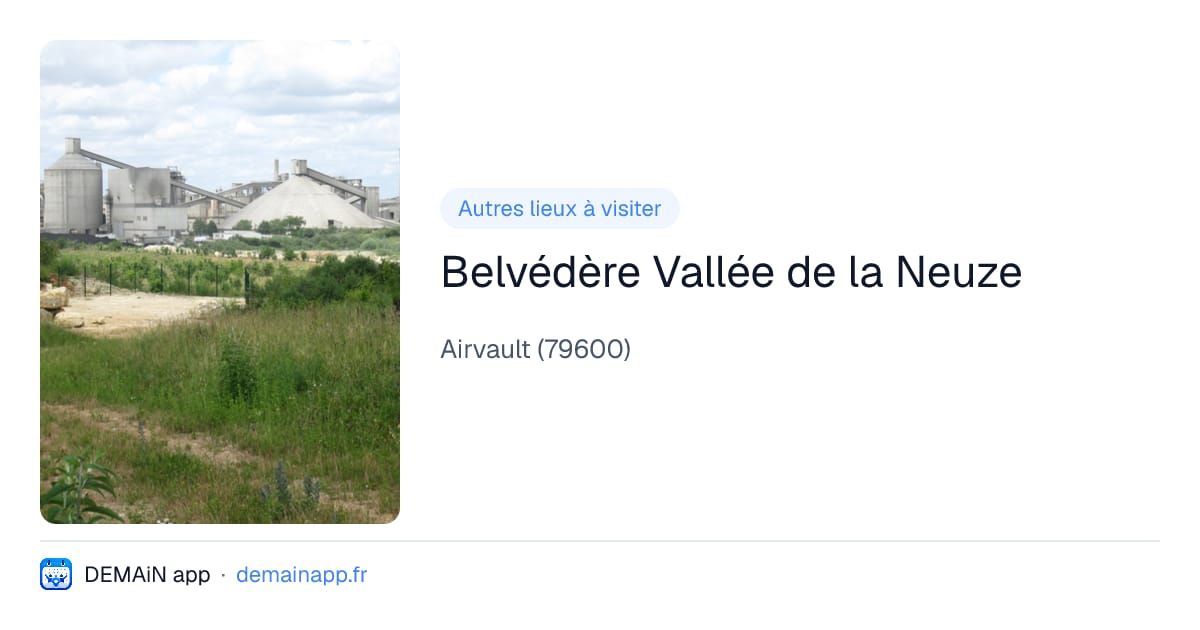 Belvédère Vallée de la Neuze — Airvault