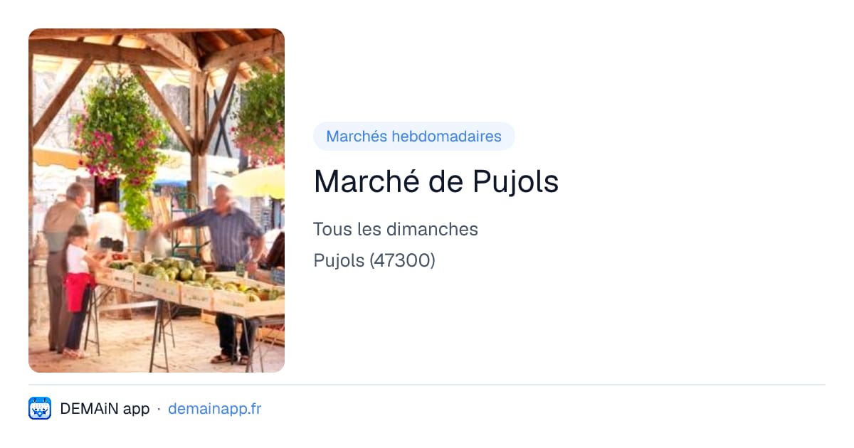 Marché de Pujols — Pujols